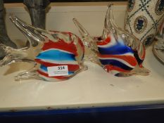 *Two Murano Style Decorative Fish
