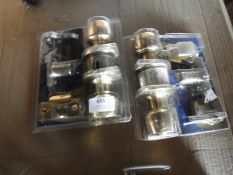 *Two Sets of Polished Brass Door Handles