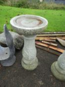 *Hand Carved Birdbath