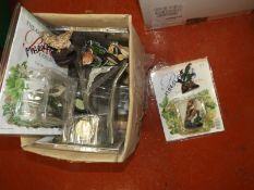 *Box Containing Decorative Bird Ornaments