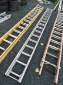 *Thirty Two Rung Aluminium Double Extending Ladder
