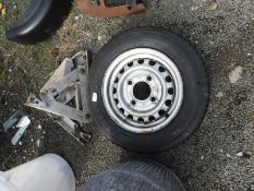 *Caravan Four Stud Spare Wheel 145/80R13, and Four Aluminium Caravan Stands