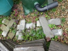 *Nine Decorative Concrete Rectangular Pavers and Four Square Pavers