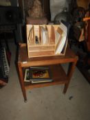 *Oak Tea Trolley and a Beech Letter/Stationery Rack