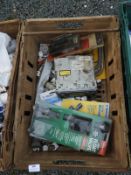 *Box of Assorted Plumbing Fittings, Car Radio etc.