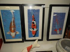 *Three Koi Carp Embroideries
