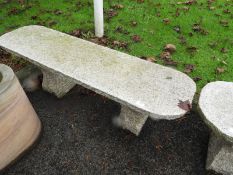 *Hand Carved Granite Bench