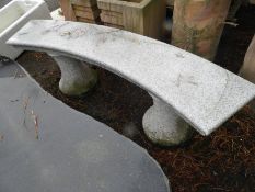 *Curved Granite Bench