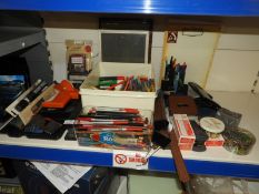 *Assorted Office Sundries Including Staplers, Label Printers, Pens, Hole Punches, etc.