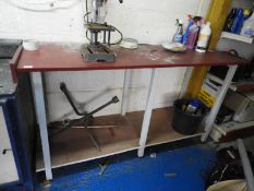 *Wood Topped Steel Framed Work Bench