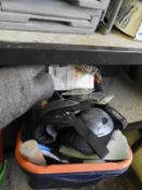 *Box Containing Assorted Hand Tools, Kneeling Pads, etc.