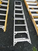 *Set of Eight Tread Aluminium Steps
