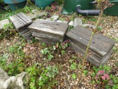 *Twenty One Decorative Pavers in the form of Sleepers