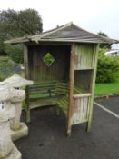 *Pagoda Style Covered Garden Seat