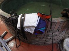 *Two Blankets, Girth, Head Collar, Bridle, and a Training Whip