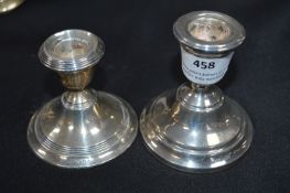 Two Hallmarked Sterling Silver Candlesticks