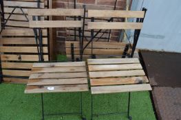 Folding Garden Picnic Table Set Comprising of Tabl