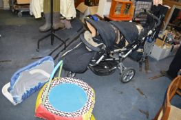 Jane Power Twin Pram plus Baby Trampoline etc