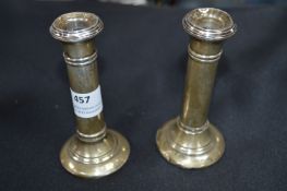Pair of Hallmarked Sterling Silver Candlesticks