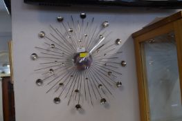 Metallic Retro Style Wall Clock