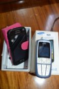 Two Samsung Galaxy Mobile Phones