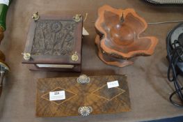 Two Wooden Presses and Turned Wooden Bowl