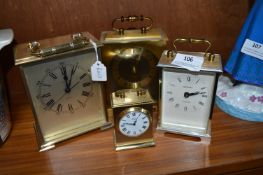Four Carriage Clocks