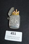 Hallmarked Sterling Silver Vesta Case