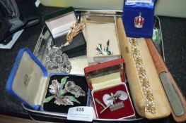 Costume Jewelry, Vintage Brooches etc