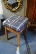 Tweed Upholstered Stool
