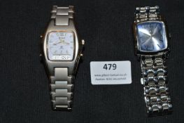 Semi Digital Wristwatch by Rojas plus another by Q