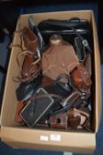 Box of Vintage Camera Cases