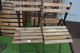 Folding Garden Picnic Table Set Comprising of Tabl