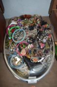 Tray Lot of Costume Jewelry