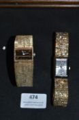 Two Ladies Gilt Wristwatches by Castle & Genoa