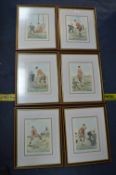 Framed Humorous Golfing Prints etc