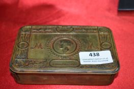 Queen Mary Brass, WW1 1914 Tobacco/ Chocolate Tin