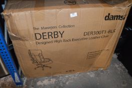 *DAMS Derby Black Leather Managers Chair