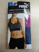 *Puma Size: L Seamless Sport Bra 2pk