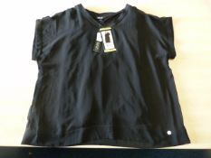 *Badgley Mischka Black V-Neck Top Size: S