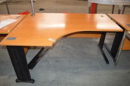 Left Hand Curved Office Desk