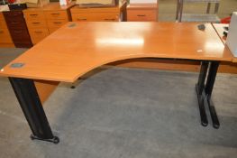 Left Hand Curved Office Desk