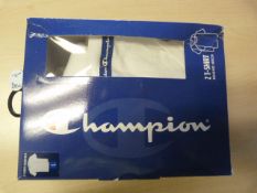*Champion White Round Neck Tops Size: L 2pk