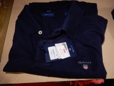 *Gant Size: R Navy Short Sleeve Polo