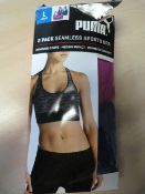 *Puma Seamless Sports Bra 2pk Size: L
