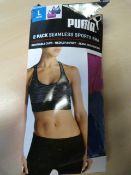 *Puma Seamless Sports Bra 2pk Size: L