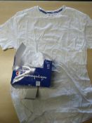 *Champion White Round Neck Tops Size: M 2pk