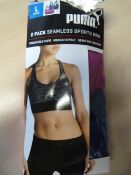 *Puma Seamless Sports Bra 2pk Size: L