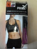 *Puma Seamless Sports Bra 2pk Size: M