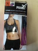 *Puma Seamless Sports Bra 2pk Size: M
